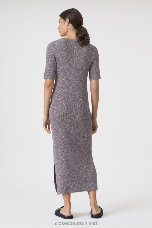 Kleidung Indigo Blau 0RP8Z1744 CLOSED Kleid aus Mouline-Strick Frauen