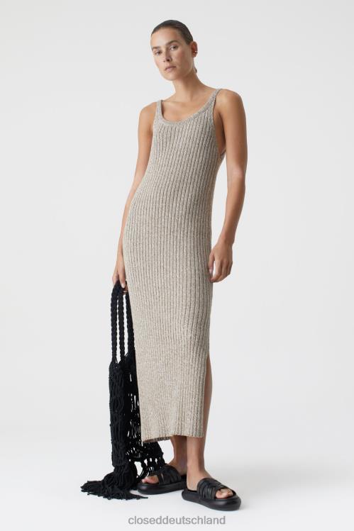 Kleidung Muskatnuss 0RP8Z1742 CLOSED Trägerkleid aus Mouline Frauen