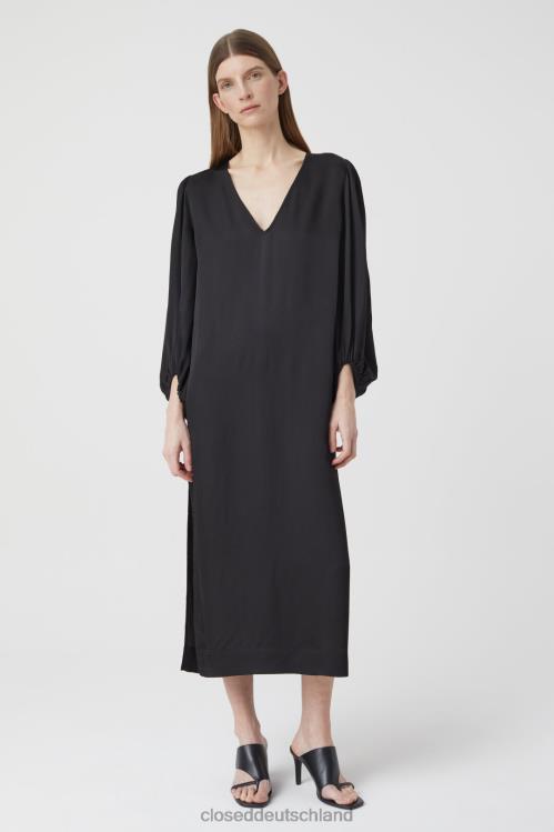 Kleidung Schwarz 0RP8Z1762 CLOSED Viskosekleid Frauen