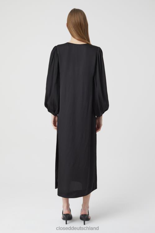 Kleidung Schwarz 0RP8Z1762 CLOSED Viskosekleid Frauen