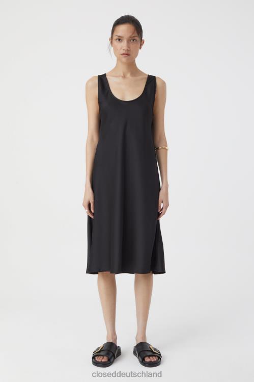 Kleidung Schwarz 0RP8Z1772 CLOSED Kleid aus Viskosemischung Frauen