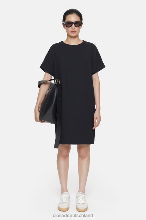 Kleidung Schwarz 0RP8Z600 CLOSED Kreppkleid Frauen