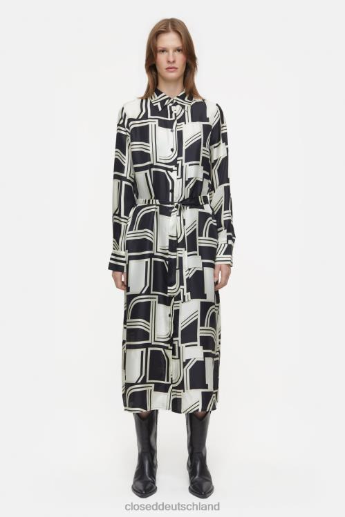 Kleidung Schwarz 0RP8Z608 CLOSED Seidenkleid Frauen