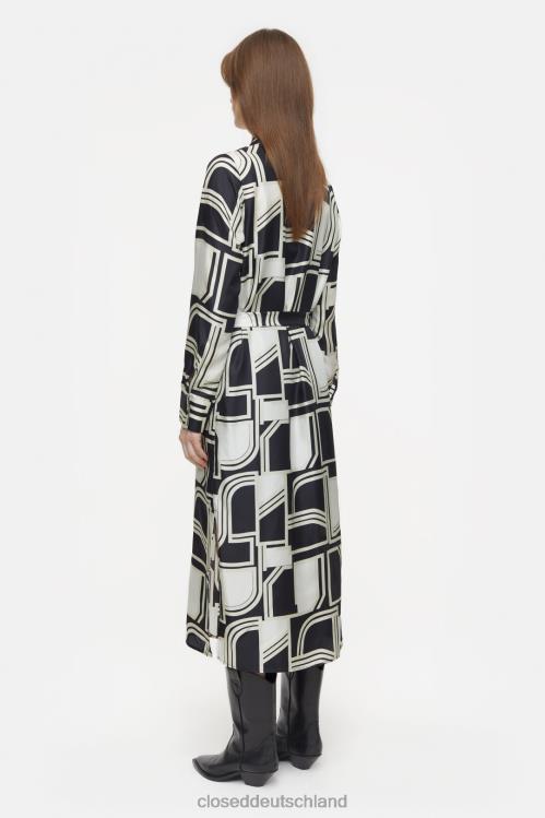 Kleidung Schwarz 0RP8Z608 CLOSED Seidenkleid Frauen