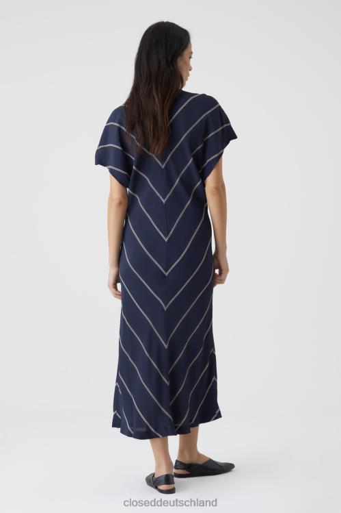 Kleidung dunkle Nacht 0RP8Z1741 CLOSED Kleid mit Allover-Print Frauen