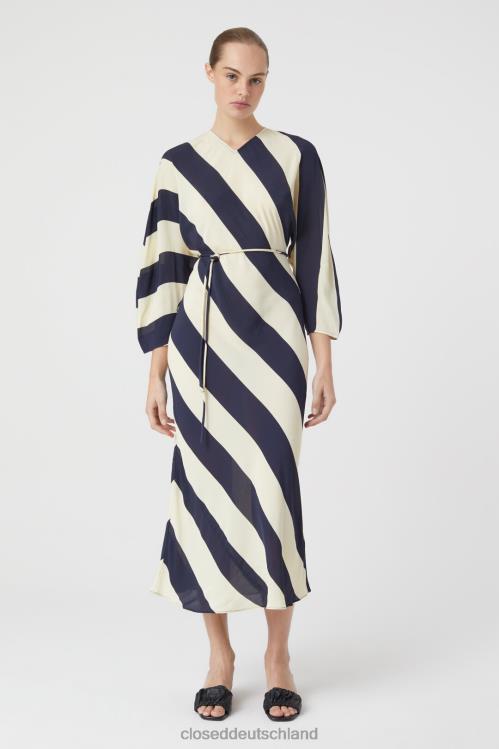 Kleidung dunkle Nacht 0RP8Z1760 CLOSED Kleid mit Allover-Print Frauen