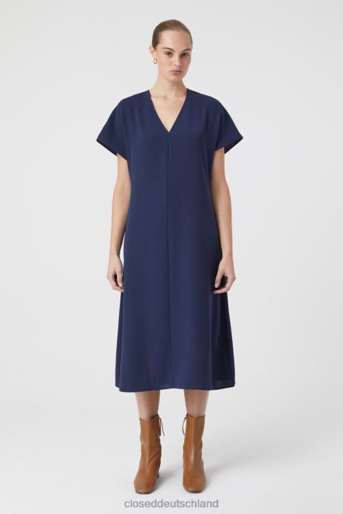 Kleidung dunkle Nacht 0RP8Z1764 CLOSED fließendes Kleid Frauen