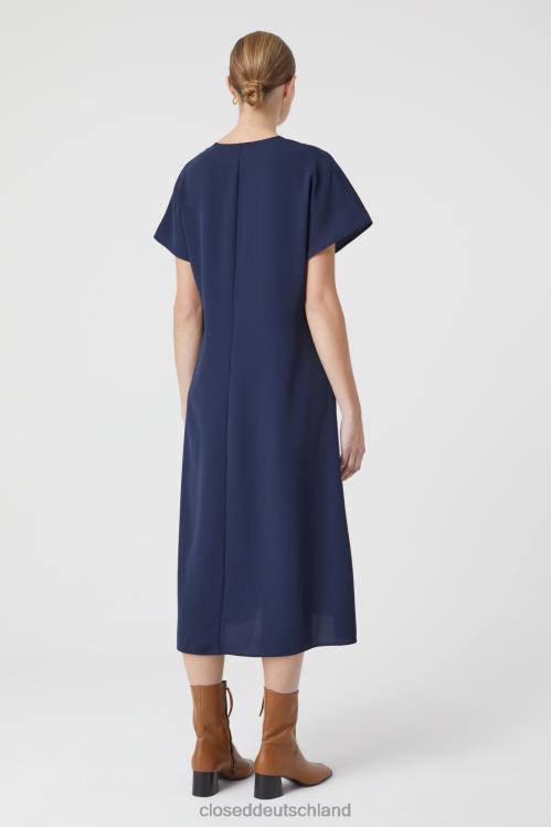 Kleidung dunkle Nacht 0RP8Z1764 CLOSED fließendes Kleid Frauen