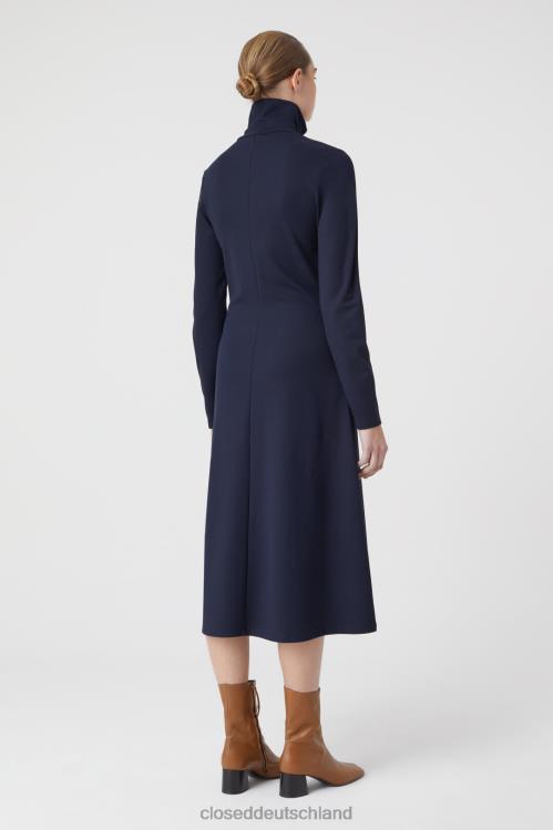 Kleidung dunkle Nacht 0RP8Z1767 CLOSED Jerseykleid mit Reißverschluss Frauen