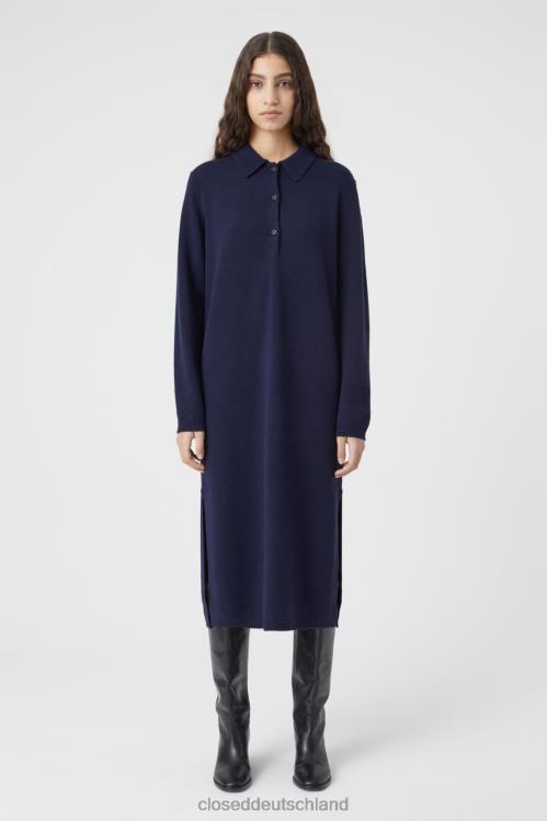 Kleidung dunkle Nacht 0RP8Z1791 CLOSED Polokleid aus Strick Frauen