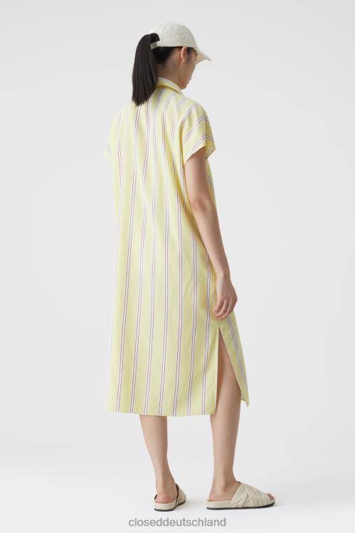 Kleidung gelbe Orchidee 0RP8Z1757 CLOSED Hemdkleid Frauen