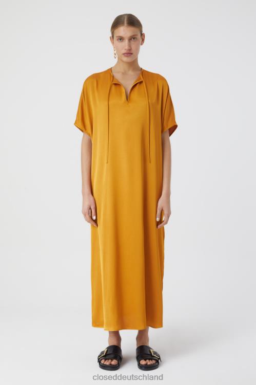 Kleidung goldener Zimt 0RP8Z1770 CLOSED Tunika-Maxikleid Frauen