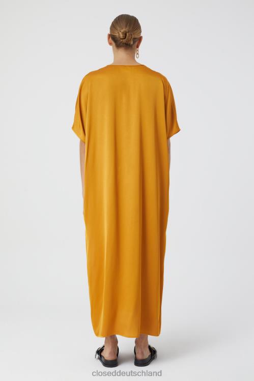 Kleidung goldener Zimt 0RP8Z1770 CLOSED Tunika-Maxikleid Frauen
