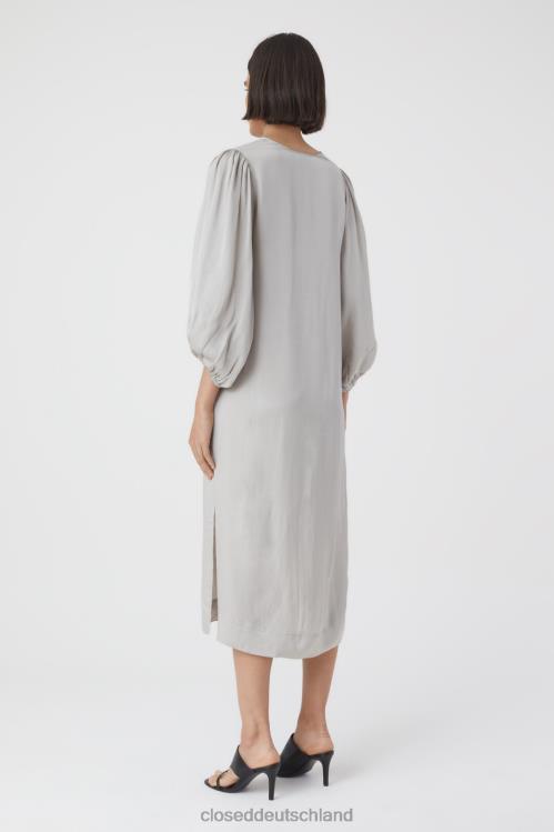 Kleidung grauer Alabaster 0RP8Z1761 CLOSED Viskosekleid Frauen