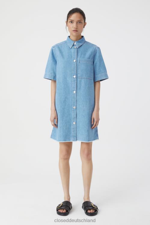 Kleidung hellblau 0RP8Z1748 CLOSED Jeanskleid Frauen