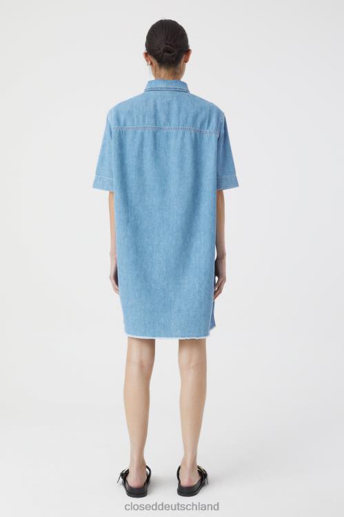 Kleidung hellblau 0RP8Z1748 CLOSED Jeanskleid Frauen