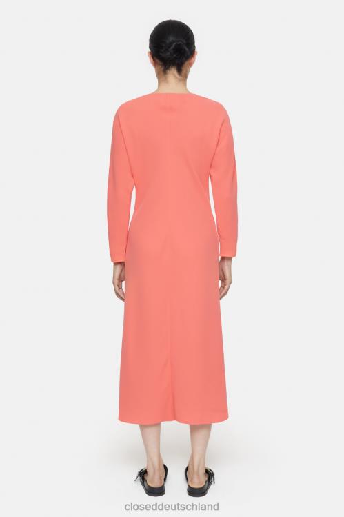 Kleidung leuchtendes Rot 0RP8Z598 CLOSED Kreppkleid Frauen