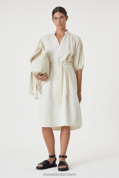 Kleidung naturfarben 0RP8Z1759 CLOSED Kleid aus reiner Baumwolle Frauen