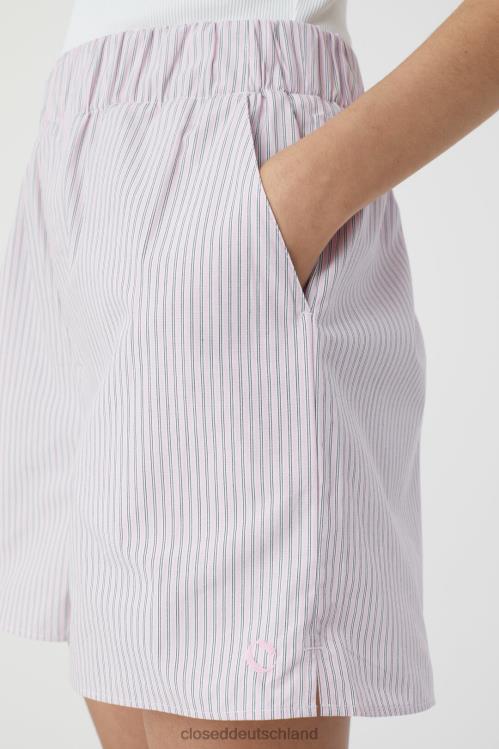 Kleidung Dahlie rosa 0RP8Z1403 CLOSED gestreifte Boxershorts Frauen