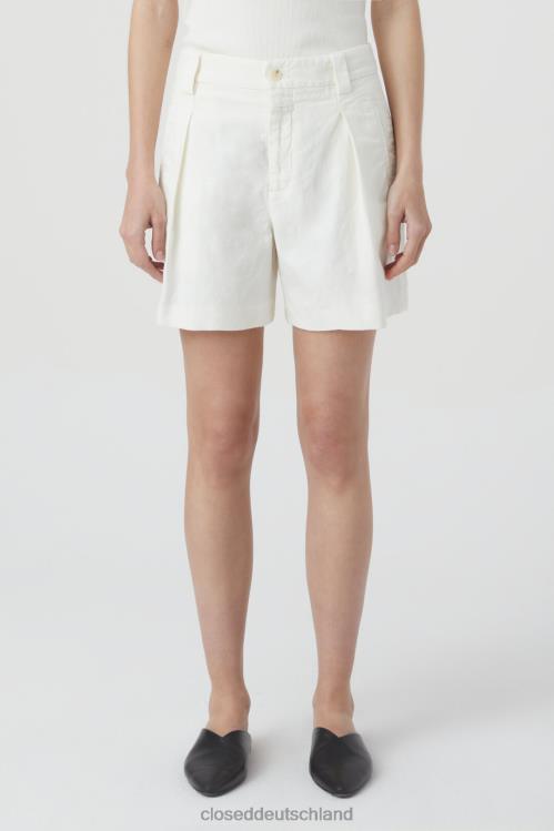 Kleidung Elfenbein 0RP8Z1393 CLOSED Shorts aus Leinen und Baumwolle Frauen