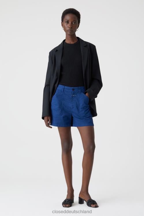 Kleidung Indigo Blau 0RP8Z1387 CLOSED Shorts aus Baumwolltwill Frauen