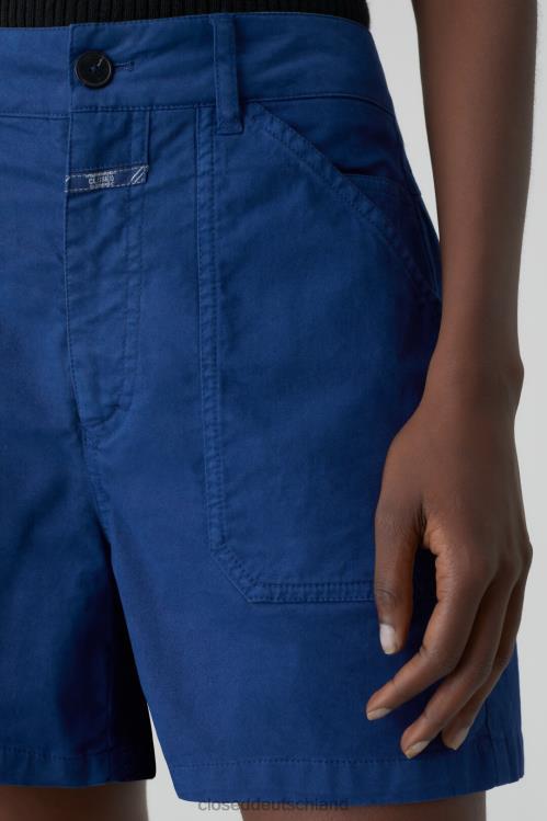 Kleidung Indigo Blau 0RP8Z1387 CLOSED Shorts aus Baumwolltwill Frauen