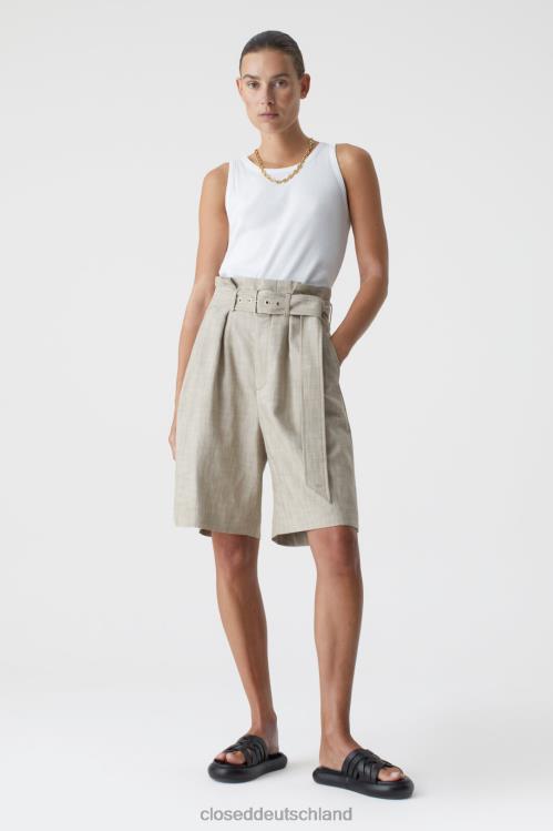 Kleidung Muskatnuss 0RP8Z1390 CLOSED Shorts mit hoher Taille Frauen