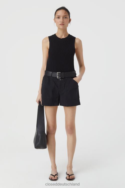 Kleidung Schwarz 0RP8Z1388 CLOSED Shorts aus Baumwolltwill Frauen