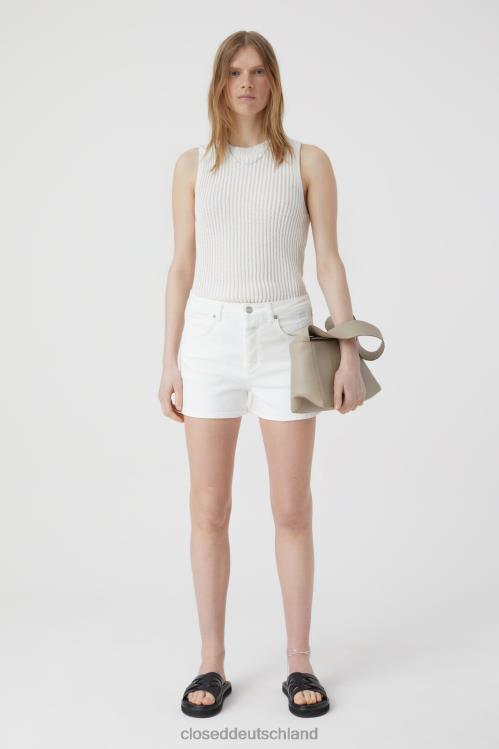Kleidung Weiß 0RP8Z1397 CLOSED Denim-Hotpants-Stickerei Frauen