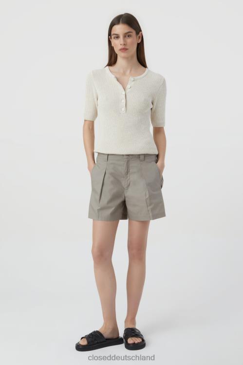 Kleidung graues Furnier 0RP8Z1384 CLOSED Popeline-Shorts Frauen