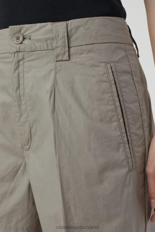 Kleidung graues Furnier 0RP8Z1384 CLOSED Popeline-Shorts Frauen