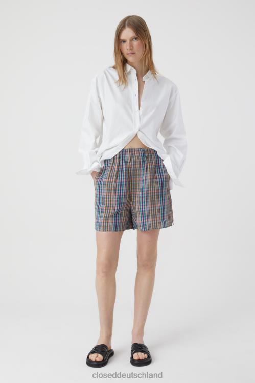 Kleidung ozeanisches Blau 0RP8Z1405 CLOSED Leinenshorts Frauen