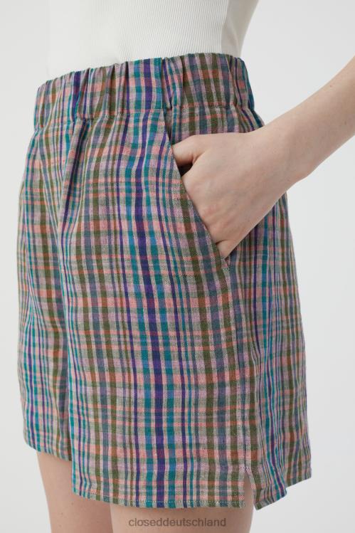 Kleidung ozeanisches Blau 0RP8Z1405 CLOSED Leinenshorts Frauen