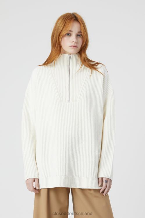 Kleidung Elfenbein 0RP8Z1459 CLOSED Rollkragenpullover aus Wolle Frauen