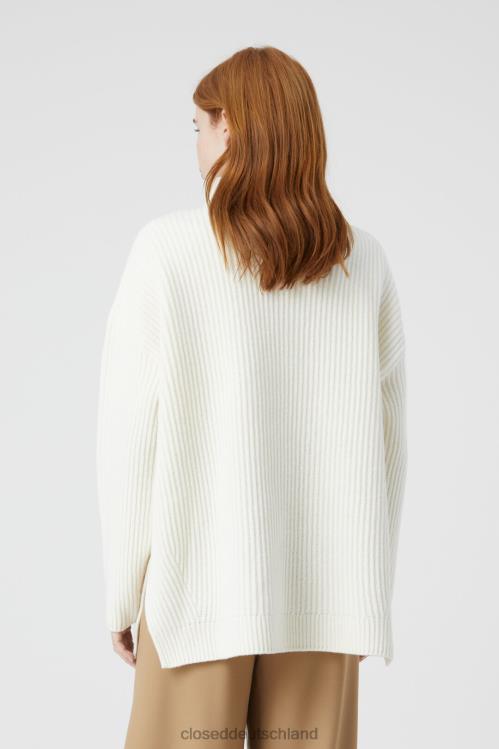 Kleidung Elfenbein 0RP8Z1459 CLOSED Rollkragenpullover aus Wolle Frauen