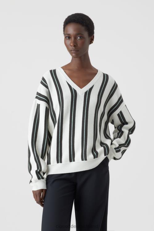 Kleidung Mehrfarbig 0RP8Z1519 CLOSED gestreifter Wollpullover Frauen