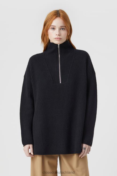 Kleidung Schwarz 0RP8Z1458 CLOSED Rollkragenpullover aus Wolle Frauen