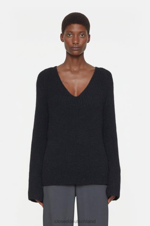 Kleidung Schwarz 0RP8Z329 CLOSED V-Ausschnitt-Sweater Frauen