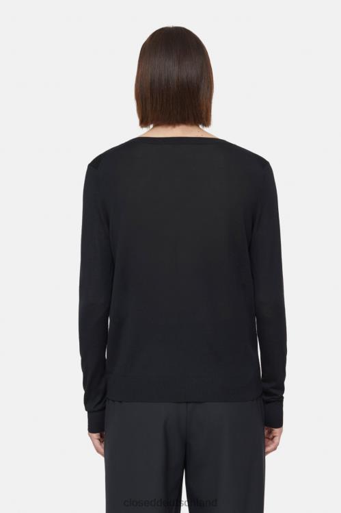 Kleidung Schwarz 0RP8Z339 CLOSED V-Pullover Frauen