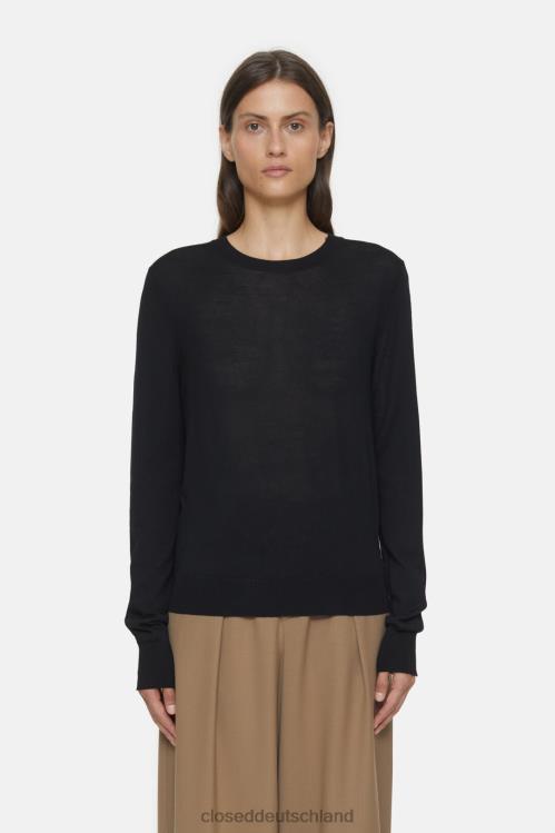Kleidung Schwarz 0RP8Z411 CLOSED Rundhalspullover aus Bio-Baumwolle Frauen