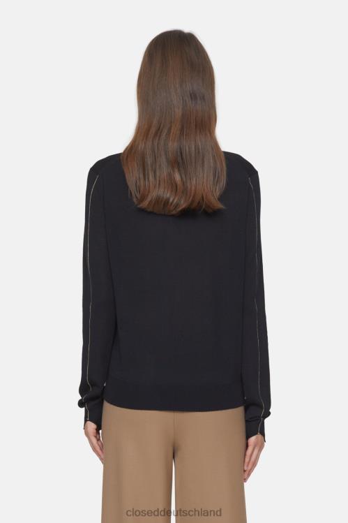 Kleidung Schwarz 0RP8Z411 CLOSED Rundhalspullover aus Bio-Baumwolle Frauen