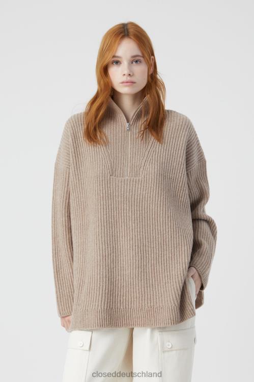 Kleidung brauner Marmor 0RP8Z1460 CLOSED Rollkragenpullover aus Wolle Frauen