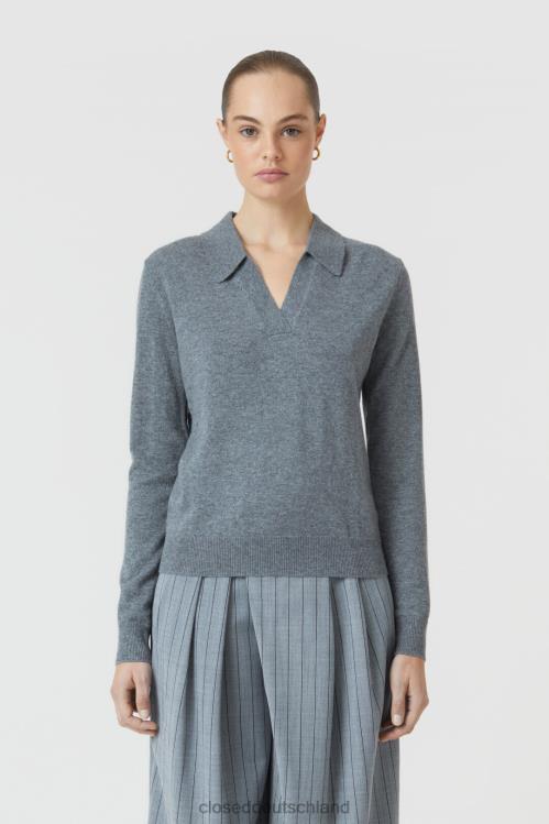 Kleidung dunkelgrau meliert 0RP8Z1528 CLOSED Feinstrickpullover Frauen