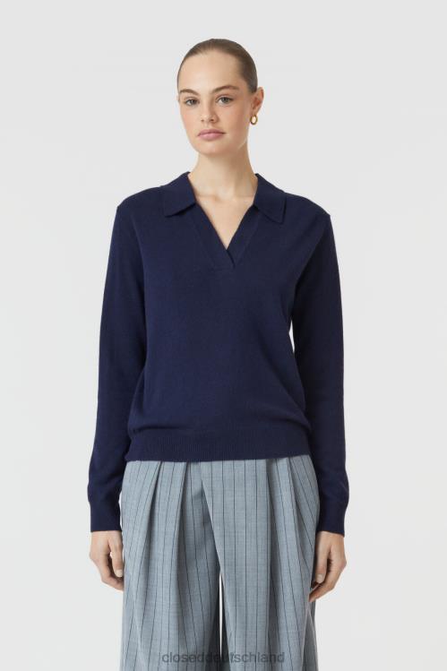 Kleidung dunkle Nacht 0RP8Z1484 CLOSED Feinstrickpullover Frauen