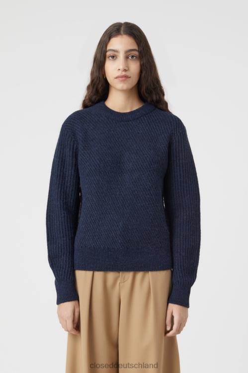 Kleidung dunkle Nacht 0RP8Z1505 CLOSED Strickpullover Frauen