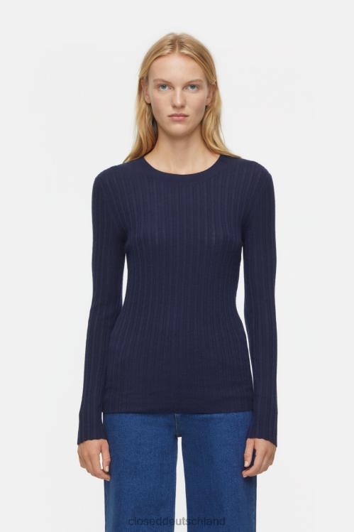 Kleidung dunkle Nacht 0RP8Z314 CLOSED Pullover mit Kaschmir Frauen