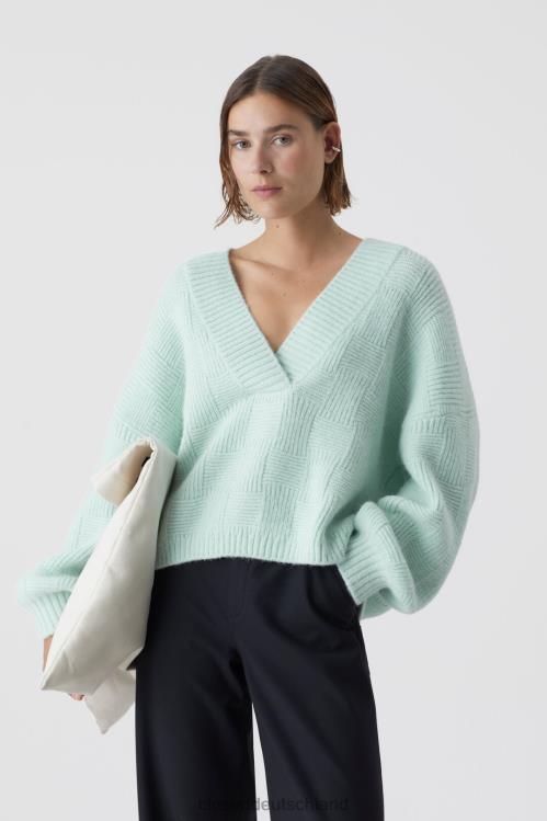 Kleidung frische Minze 0RP8Z1456 CLOSED V-Wollpullover Frauen