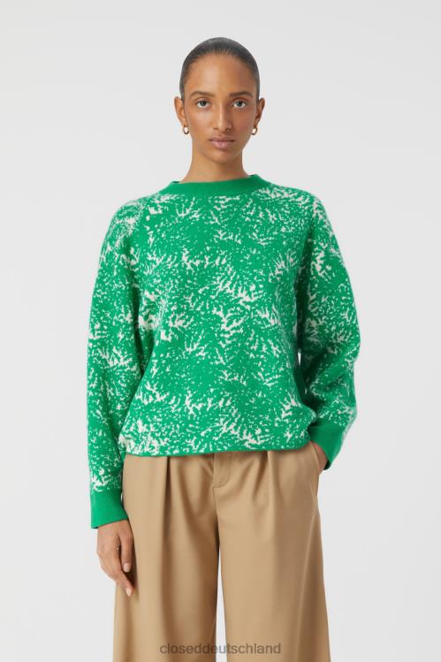 Kleidung grüne Patina 0RP8Z1485 CLOSED Jacquard-Pullover Frauen