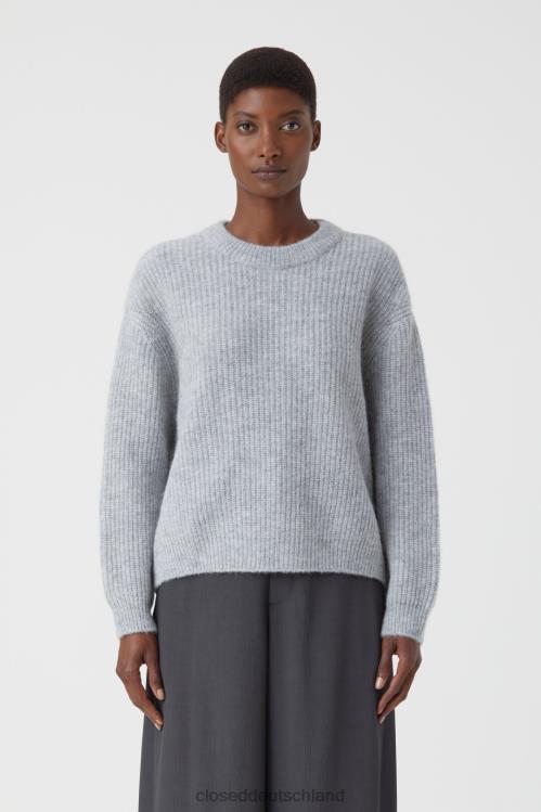 Kleidung hellgrau meliert 0RP8Z328 CLOSED Rundhalspullover aus Alpaka-Mix Frauen