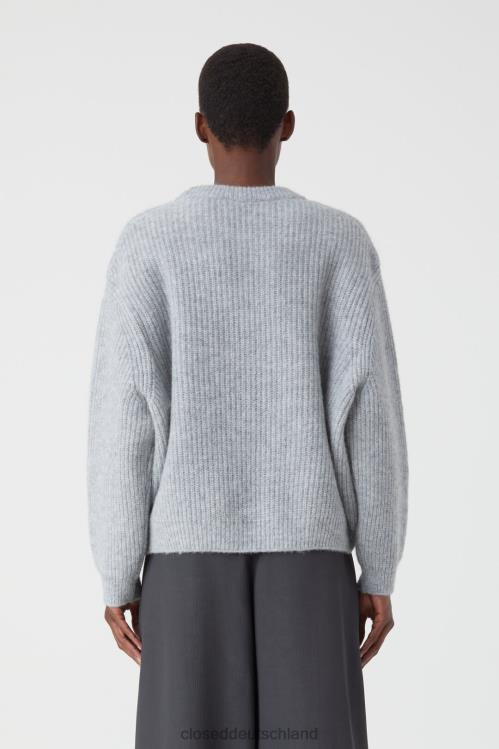 Kleidung hellgrau meliert 0RP8Z328 CLOSED Rundhalspullover aus Alpaka-Mix Frauen